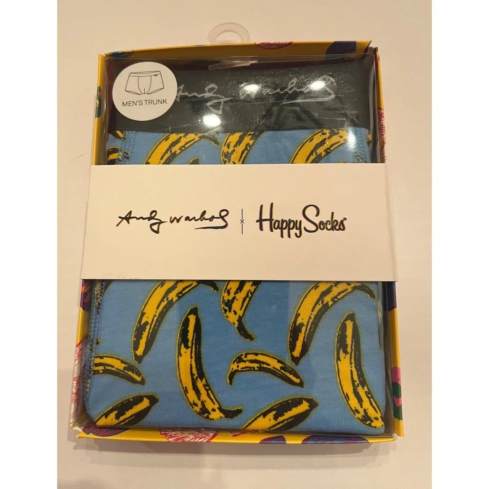 Andy Warhol Men's Boxer Briefs Banana Happy Socks Size XL